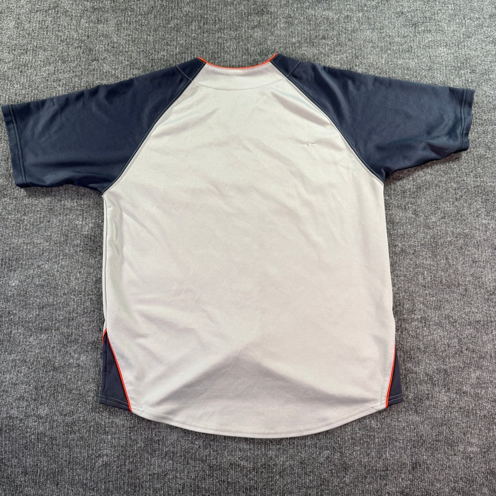 Dynasty Houston Astros Baseball Jersey Mens XL Grey Navy Blue MLB Button Front - Picture 9 of 10